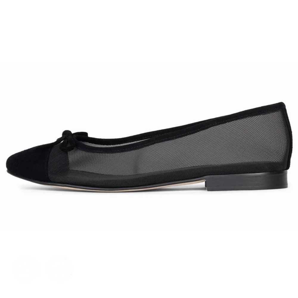 Jeffrey Campbell Black Mesh Flats